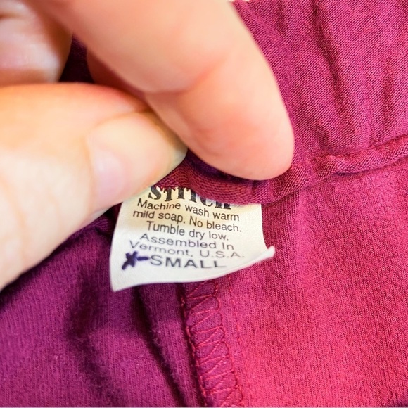 Stitch made in Vermont maroon sweatpants with pockets XS - S - Picture 5 of 8